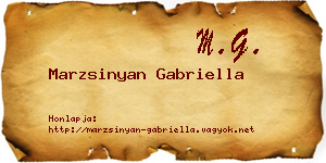 Marzsinyan Gabriella névjegykártya